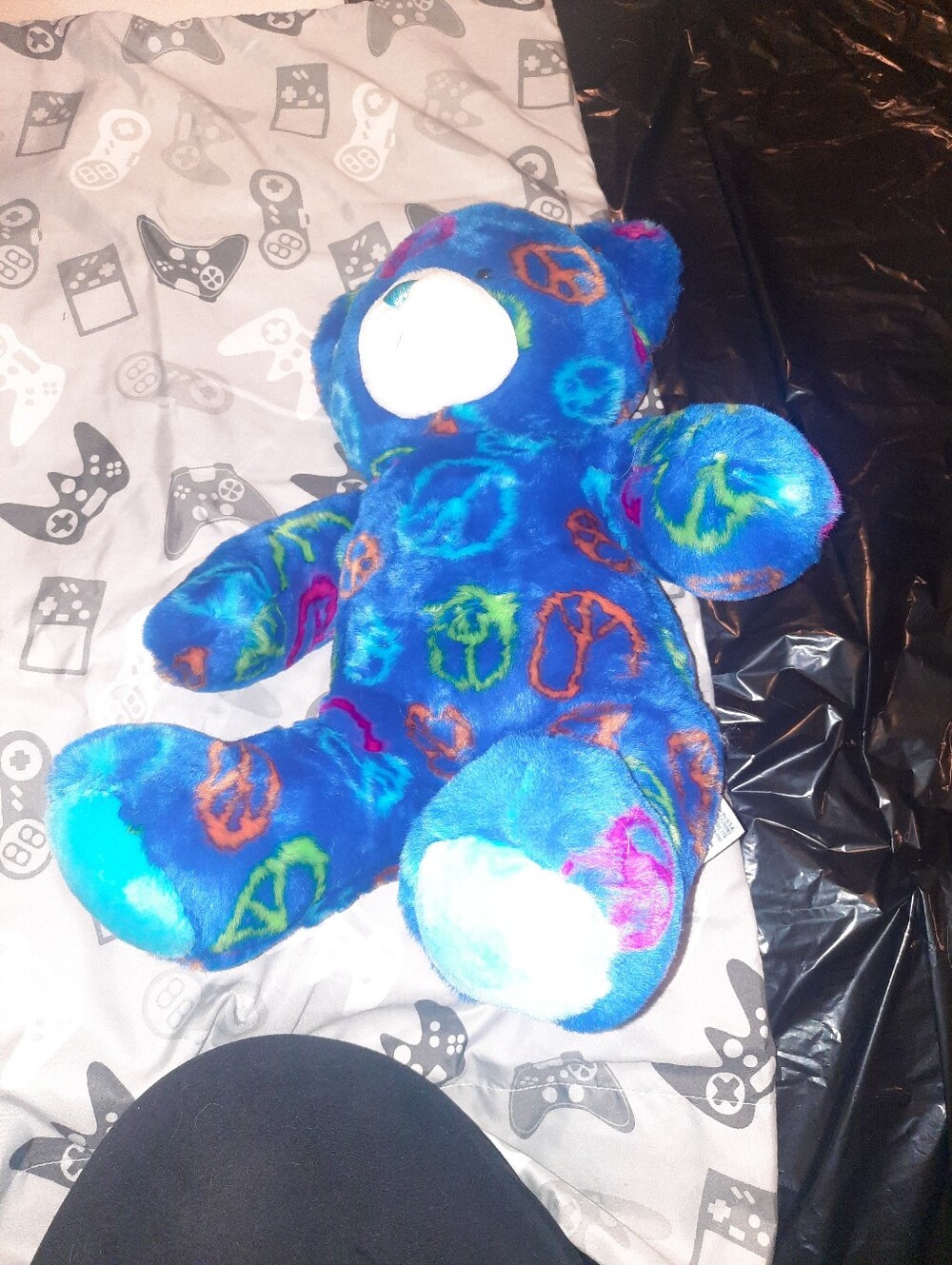 Vintage BAB blue peace bear build a bear